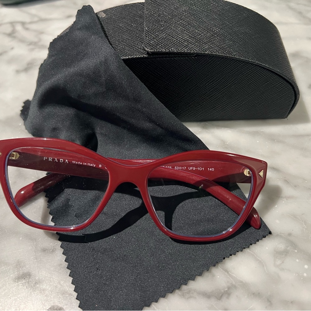 Prada Women's Red Cat-Eye Sunglasses
